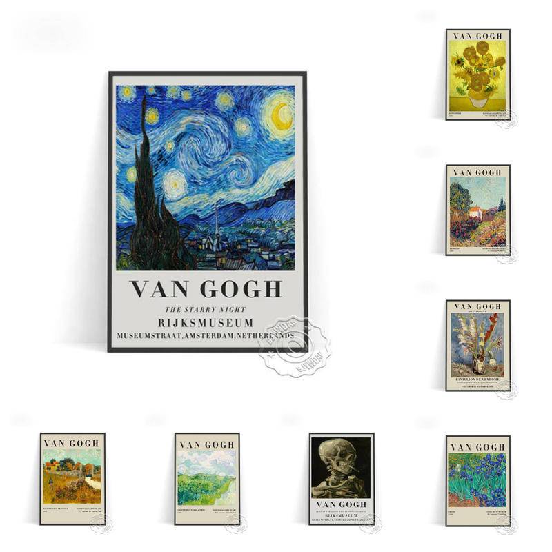 Vincent Van Gogh 文森特威廉梵高 海報圖片牆飾畫布畫作 更大尺寸 蝦皮購物