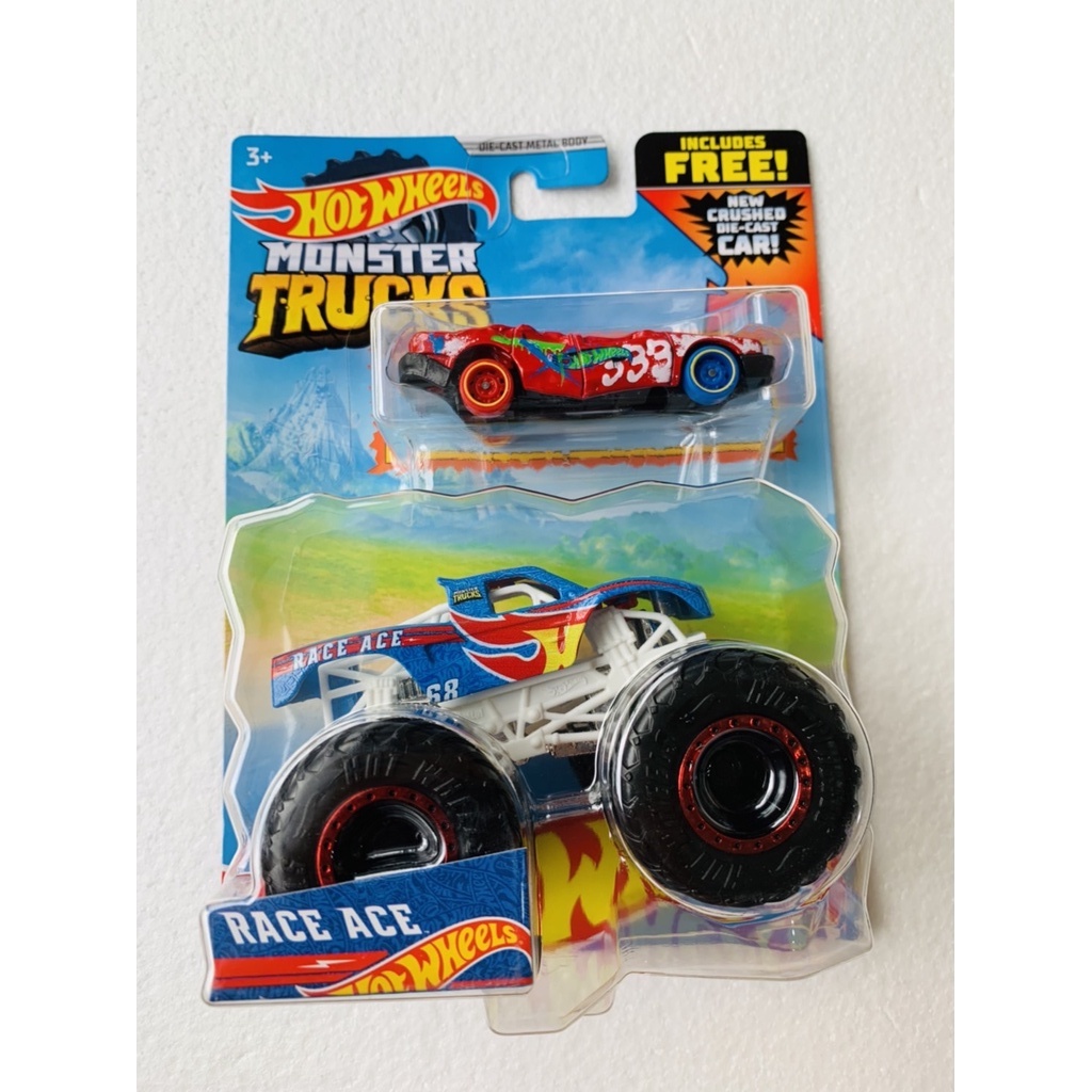 HOT WHEELS HOTWHEELS 風火輪 MONSTER TRUCKS TRUCK RACE ACE PICKU 蝦皮購物