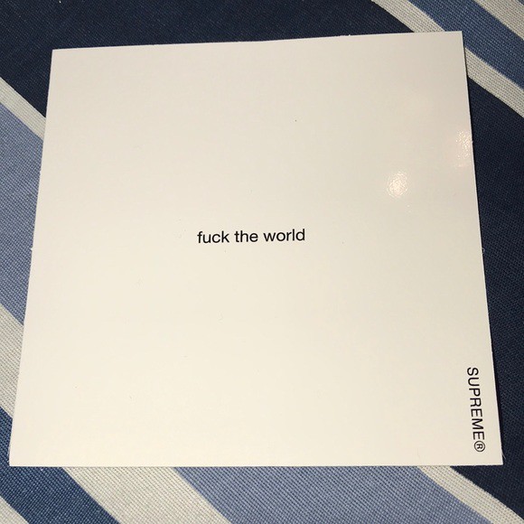 紐約范特西現貨 2018 Supreme Fuck The World SS18 Sticker 貼紙 蝦皮購物