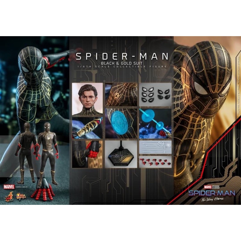 客訂專用 Hot toys黑金蜘蛛人 蝦皮購物