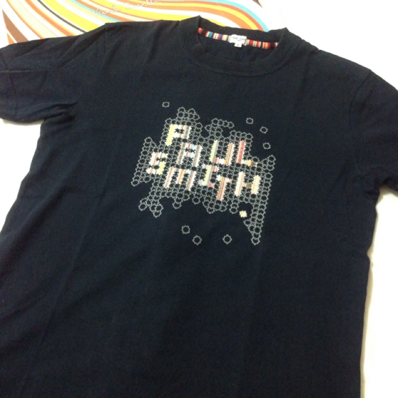 英國Paul smith logo拼圖印花t shirt 經典短T tee T恤 蝦皮購物