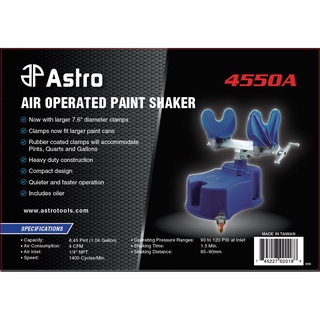 Clamp Astro A Air Operated Paint Shaker