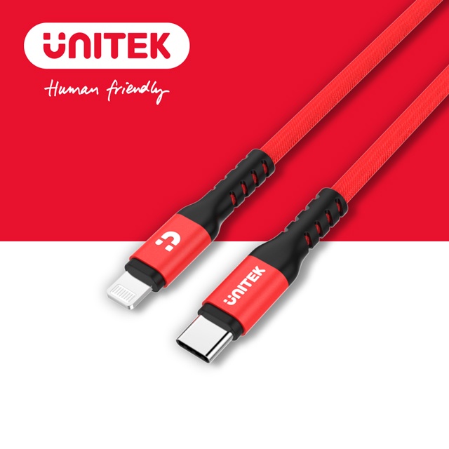 UNITEK MFi認證 USB Type C to Lightning快速充電線傳輸線 1M Y C14060RD 蝦皮購物