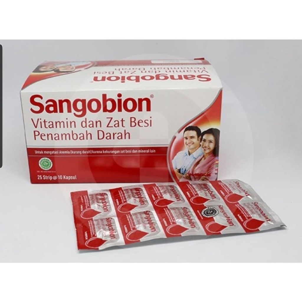 SANGOBION VITAMIN ZAT BESI PENAMBAH DARAH READY OBAT INDO 蝦皮購物