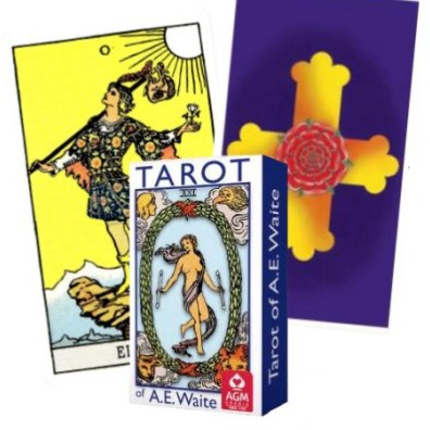 萊德偉特藍色版塔羅 玫瑰十字 袖珍版 英 Tarot of A E Waite Blue Edition 蝦皮購物