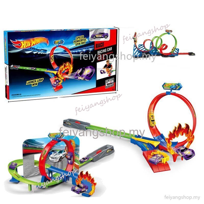 Rdy Hot Wheels 2 x 360 度旋轉線 強大的旋轉方式軌道 Mainan Hot Wheels 軌道 蝦皮購物