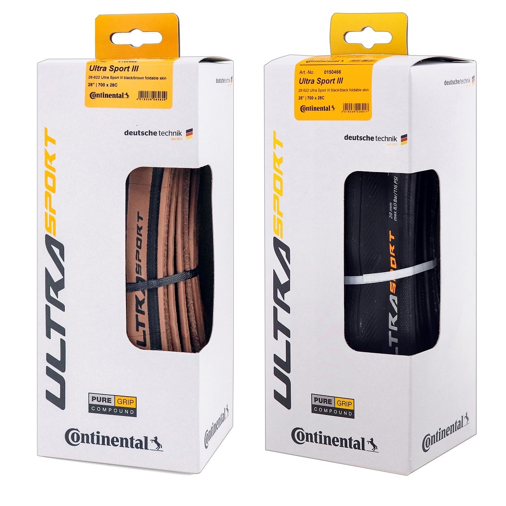 Continental Ultra Sport III 700x28 黑色棕色折疊 PureGrip 3 公路自行車輪胎 蝦皮購物