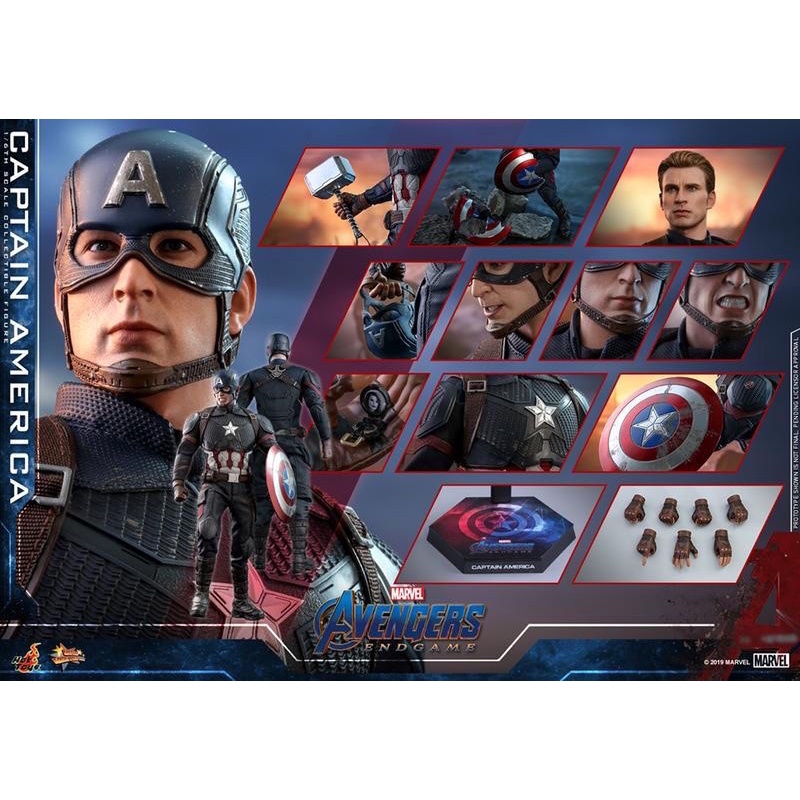 全新未拆 Hot toys mms 美國隊長 復仇者聯盟 終局之戰 非 mms mms mms 蝦皮購物