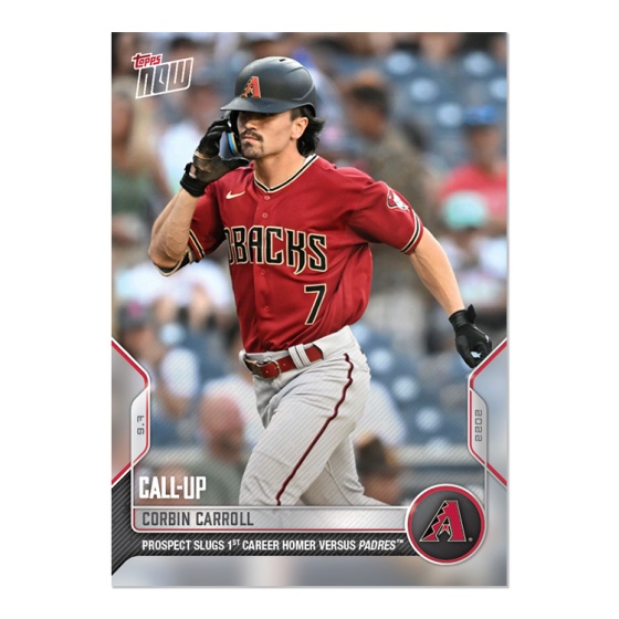 Corbin Carroll 球員卡 2022 MLB TOPPS NOW Card 860 台裔小將首轟紀念卡 蝦皮購物