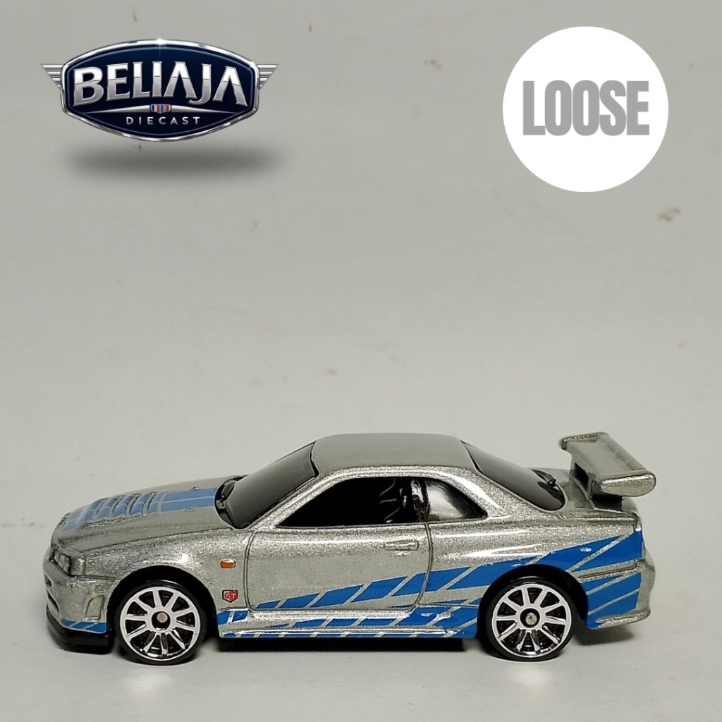 HOT WHEELS 風火輪 NISSAN SKYLINE GT R R 銀色 FAST FURIOUS 散裝 蝦皮購物