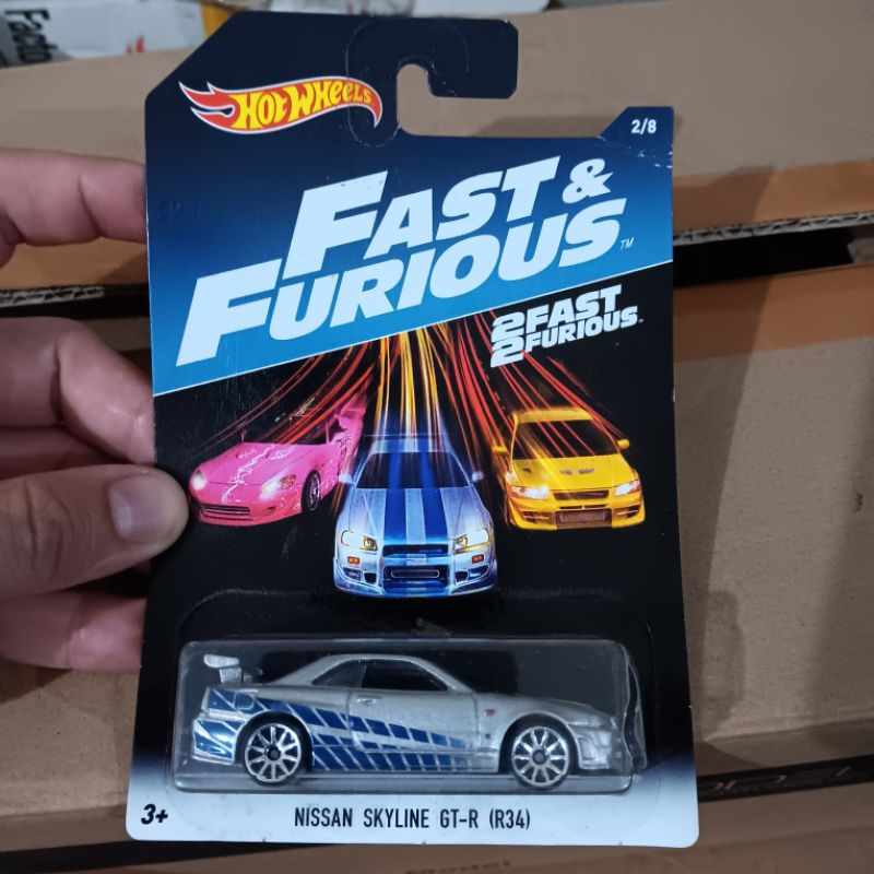 HOT WHEELS 風火輪 FAST N FURIOUS NISSAN SKYLINE GTR R 銀色泡泡裂紋 蝦皮購物