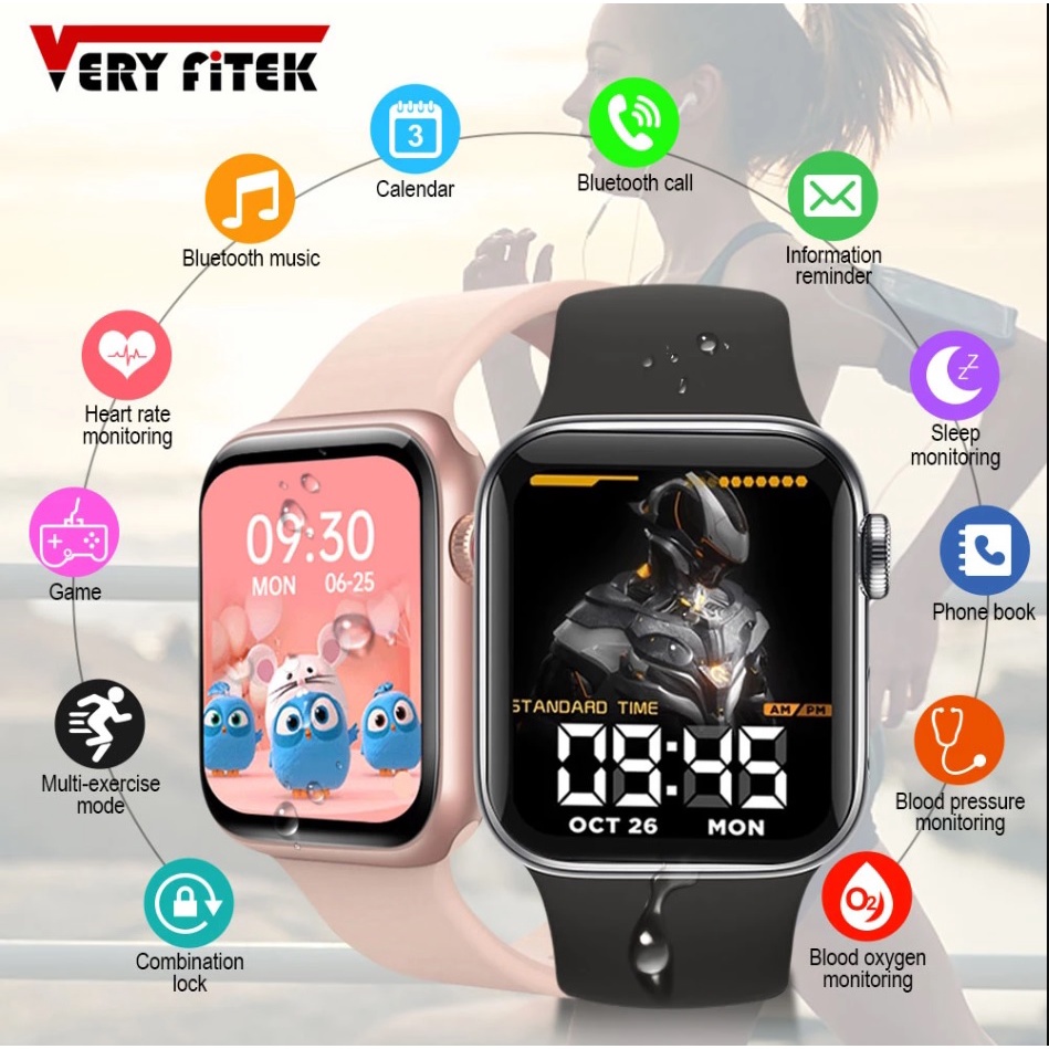 SmartWatch Series 8 T500 Pro Jam Tangan Pintar Konek Ke HP 蝦皮購物