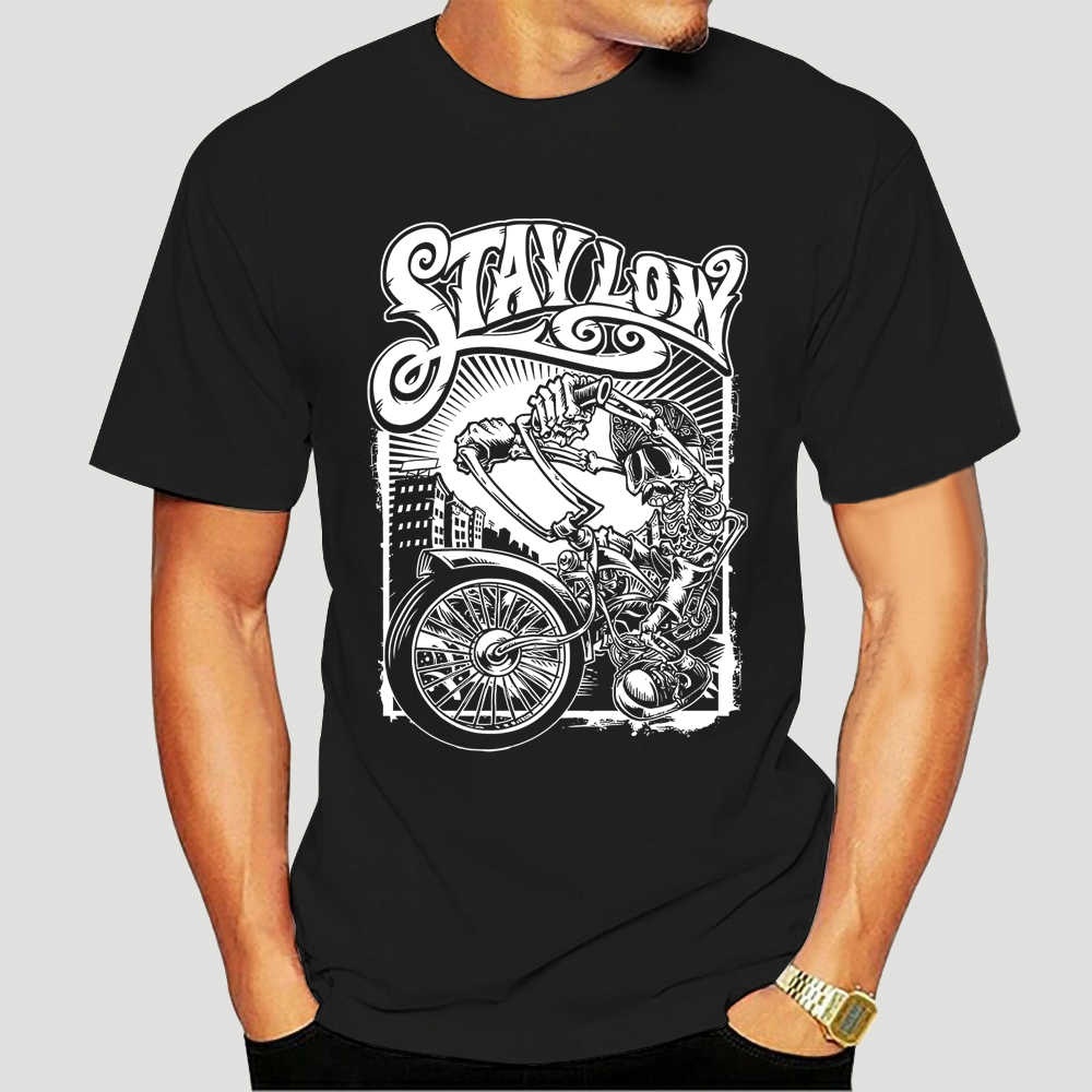 Stay Low Xs Xl Graffiti Biker Rider Lowrider Skeleton Ska