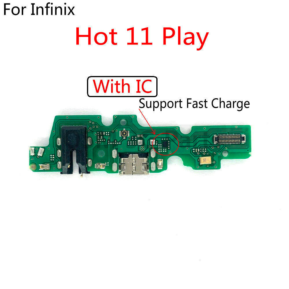 適用於 Infinix Hot Play USB 充電板底座充電器端口插頭耳機音頻插孔麥克風 MIC 排線 蝦皮購物