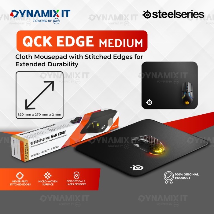 Steelseries QcK Edge Cloth 鼠標墊 帶縫合邊緣 可延長耐用性中等 蝦皮購物