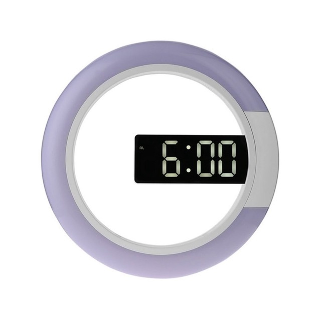 D Led Digital Table Clock Alarm Mirror Hollow Wall Clock Mo