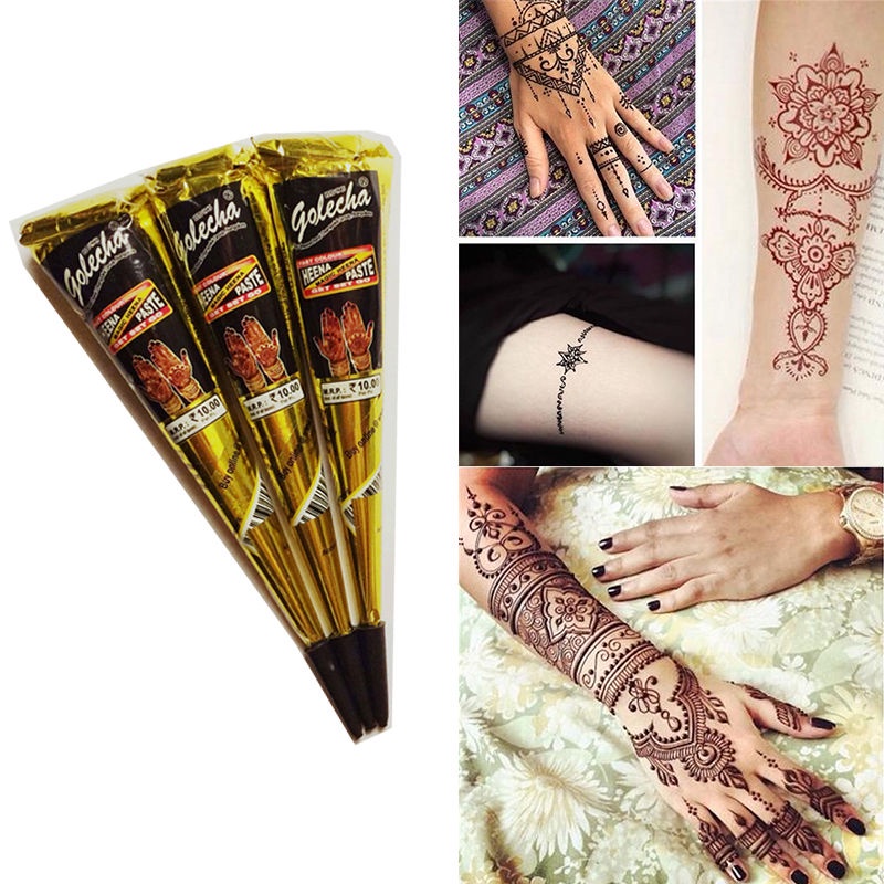 Indian Henna Tattoo Paste Cone Body Paint Temporary Mehndi H 蝦皮購物