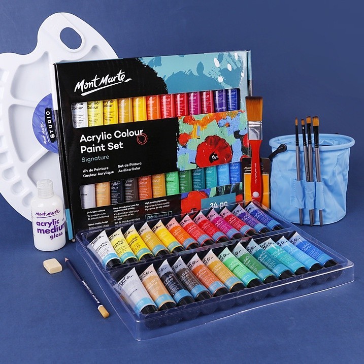 Mont Marte Acrylic Colour Paint Set Colors Colors Pain