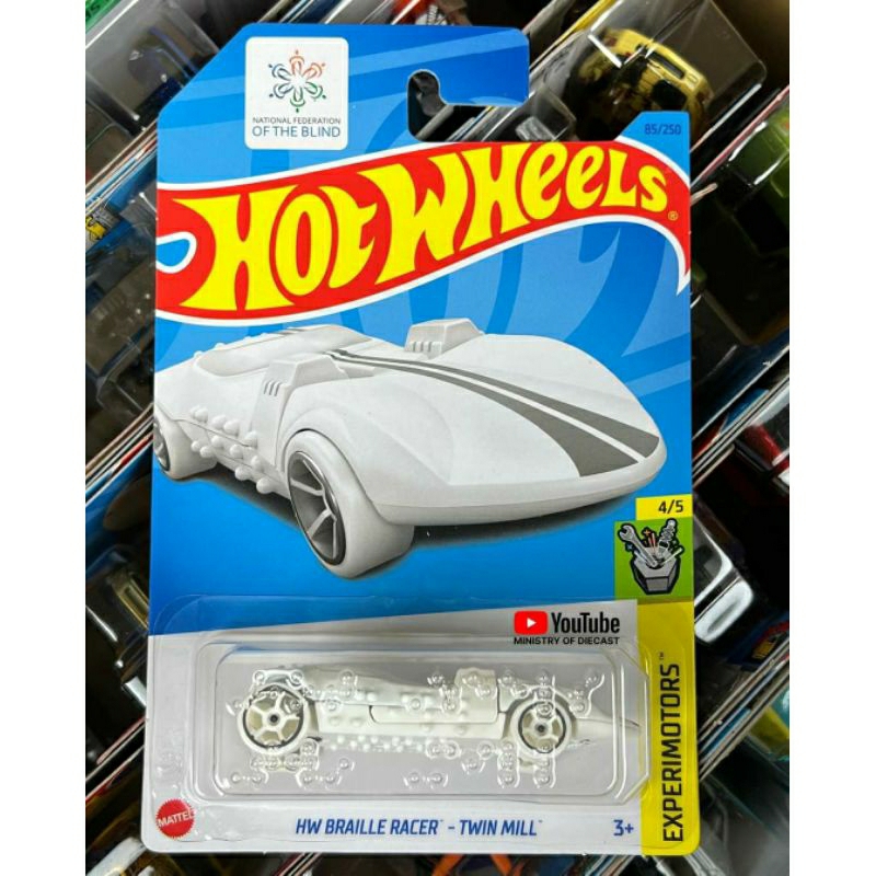 飛行屋 全新品 Hot Wheels 風火輪小汽車 合金車 HW BRALLE RACER盲人點字車 蝦皮購物