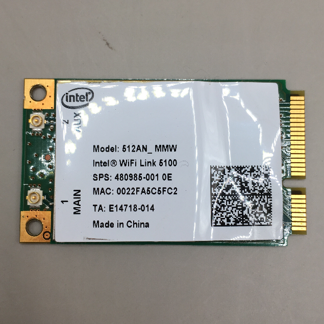 Dual Band Intel Wifi Link 5100 512AN HMW Mini PCI E AGN