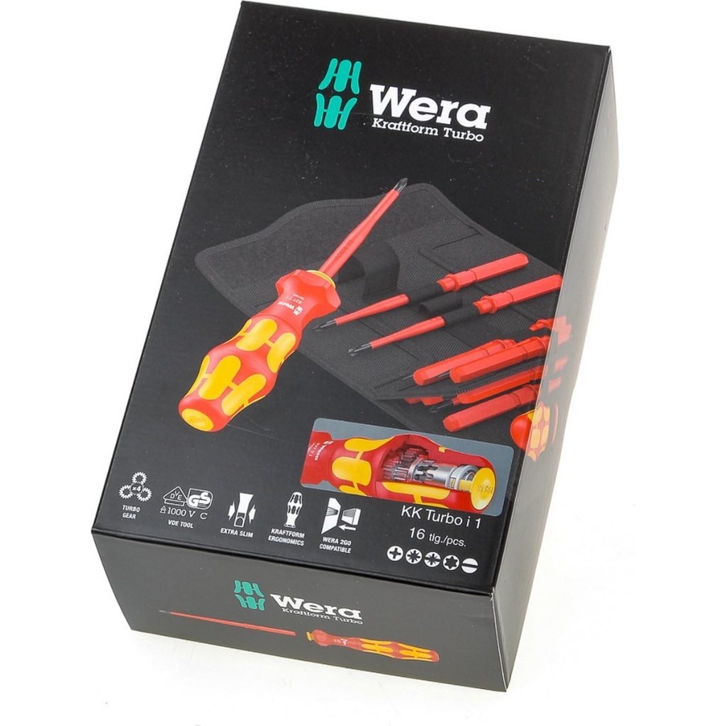 瘋狂買 德國 Wera 維拉 KK VDE Ti 1 Turbo VDE絕緣起子16件組 帆布包 耐電壓1000V 特價 蝦皮購物