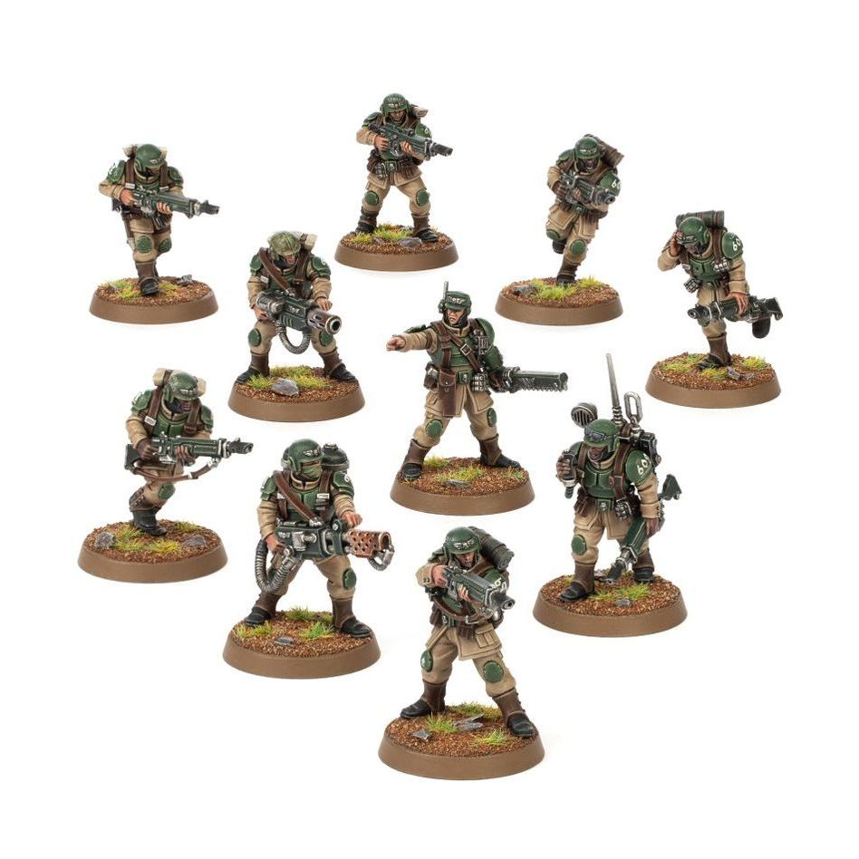 星界軍 卡迪亞突擊軍 一組10隻 Cadian Shock Troops 帝國國防軍 戰鎚40K 蝦皮購物