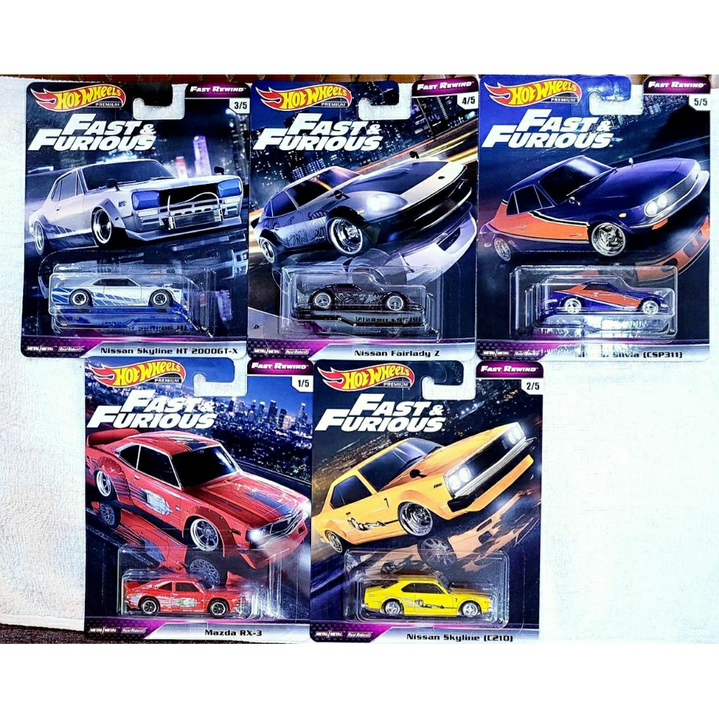 風火輪 HOT WHEELS 玩命關頭 FAST FURIOUS 全套 膠胎 FAIRLADY ZSILVIA 蝦皮購物