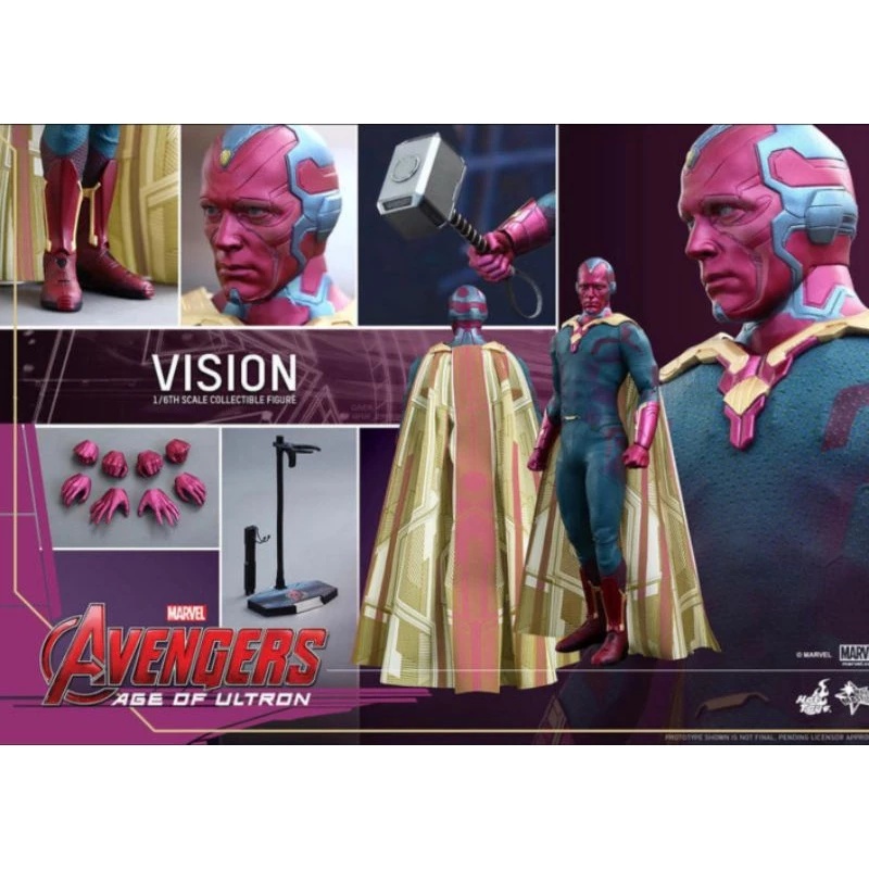 特賣 件 咩咩Q 全新 Hot Toys MMS 復仇者聯盟 奥創紀元 幻視 Vision 蝦皮購物