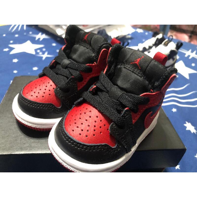 全新 現貨 OG JORDAN 1 RETRO 白黑紅 2C Baby 喬丹 嬰兒鞋 學步 童鞋 NIKE 老屁股 | 蝦皮購物