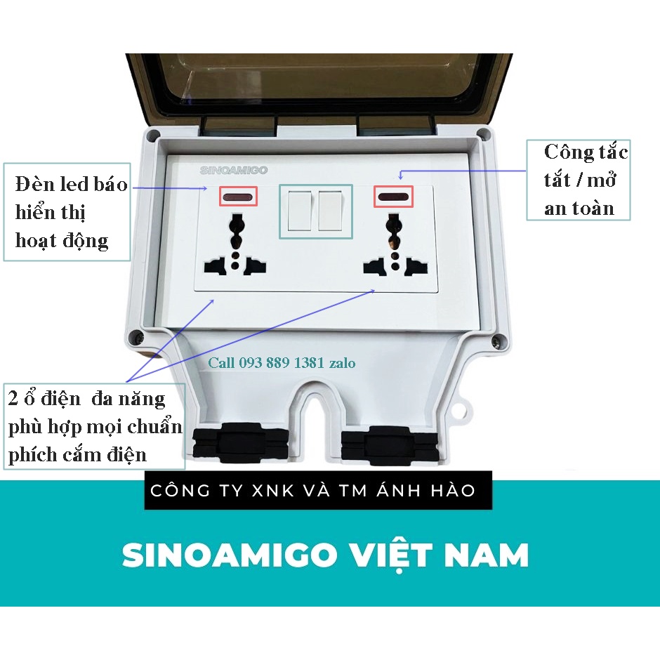 防水 IP66 嵌入式牆壁插座 SINOAMIGO SA86-2US, 帶開關防塵 (包括盒子, 面部, 底座, 插座) | 蝦皮購物