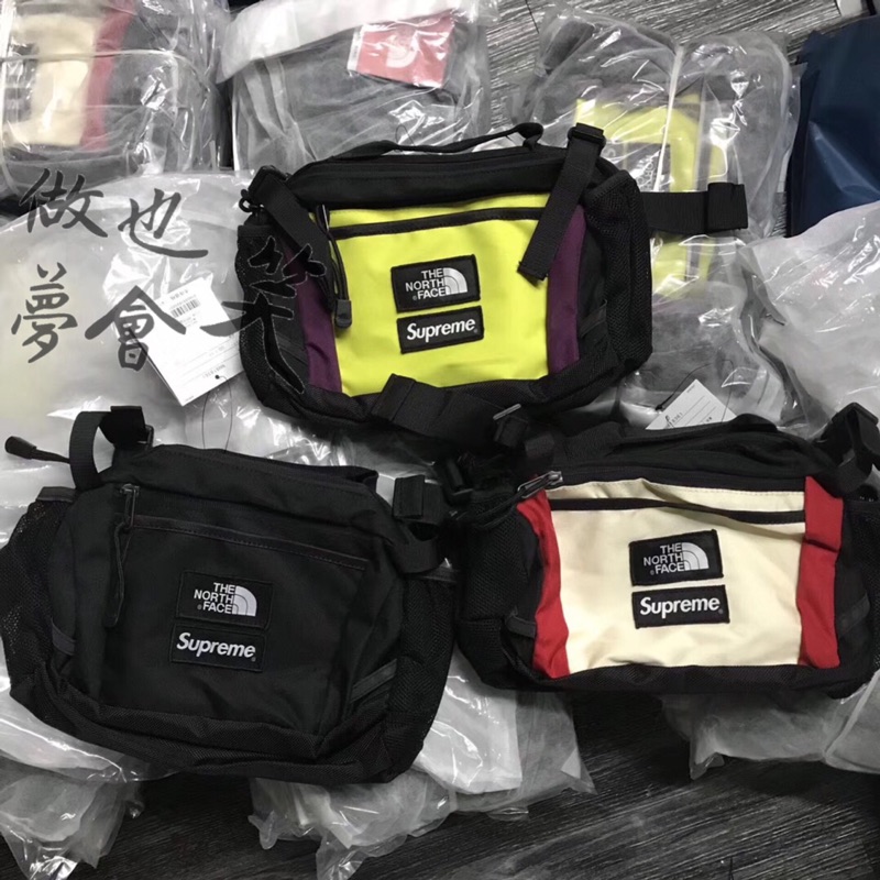 🎈新品上市促銷🎈SUPREME TNF 18FW Expedition Waist Bag 聯名腰包斜