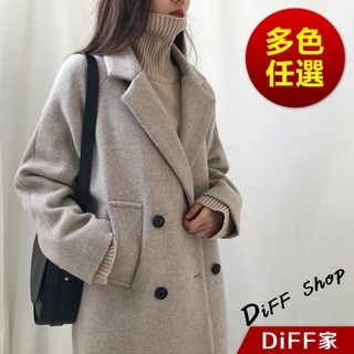 【DIFF】韓版修身顯瘦長版大衣 上衣 女裝 衣服 外套 長袖上衣 長版外套 【J102】