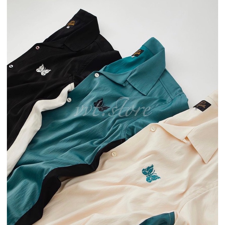 NEEDLES x STUDIOUS 22SS 別注Papillon Emb.S/S SHIRT 短袖襯衫| 蝦皮購物