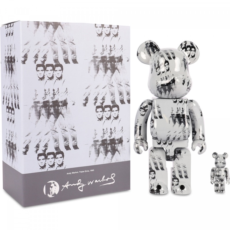 全新未拆正品BE@RBRICK BEARBRICK 400%100% 庫柏力克熊安迪沃荷Andy