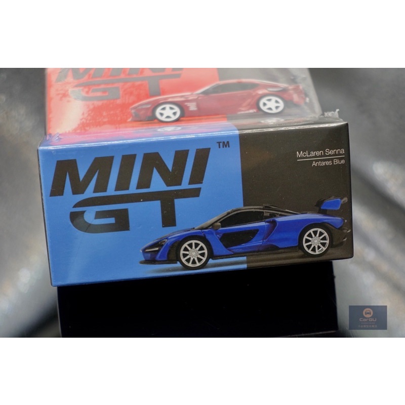 竹北卡谷) Mini GT #232 1/64 McLaren Senna Antares Blue 藍麥拉倫