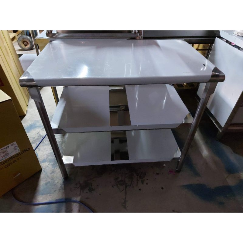 全新的白鐵工作台91×60×高90三層 | 蝦皮購物