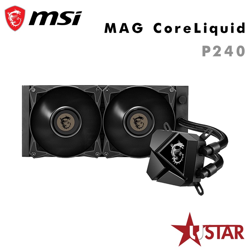 MSI微星 微星 MAG CoreLiquid P240 鏡面烤漆水冷頭 | 蝦皮購物