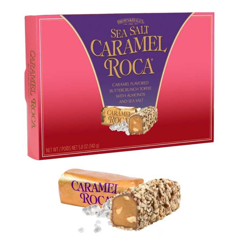 美國 CARAMEL ROCA 樂家 巧克力杏仁糖 焦糖海鹽風味 | 蝦皮購物