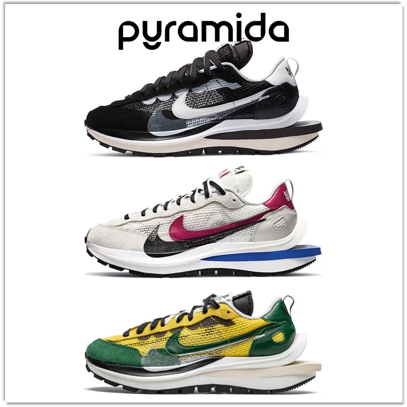 Puramida-Sacai X Nike VaporWaffle 黑白白紅黃綠CV1363-001-100-700