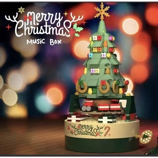 現貨出清-🎄台灣出貨🎄動手做聖誕樹 積木 聖誕節禮物音樂盒聖誕樹玩具 交換禮物 樂高積木
