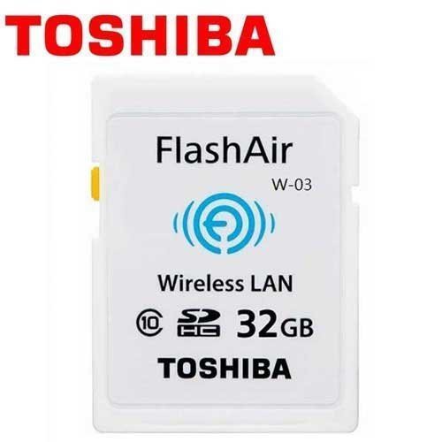 全新拆封品> TOSHIBA 東芝32GB 32G FlashAir WIFI SD C10 W-03 記憶卡