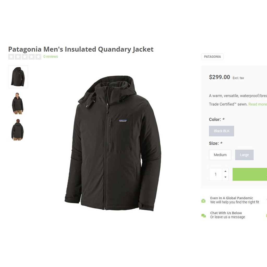 Patagonia Men's Insulated Quandary Jacket | 蝦皮購物