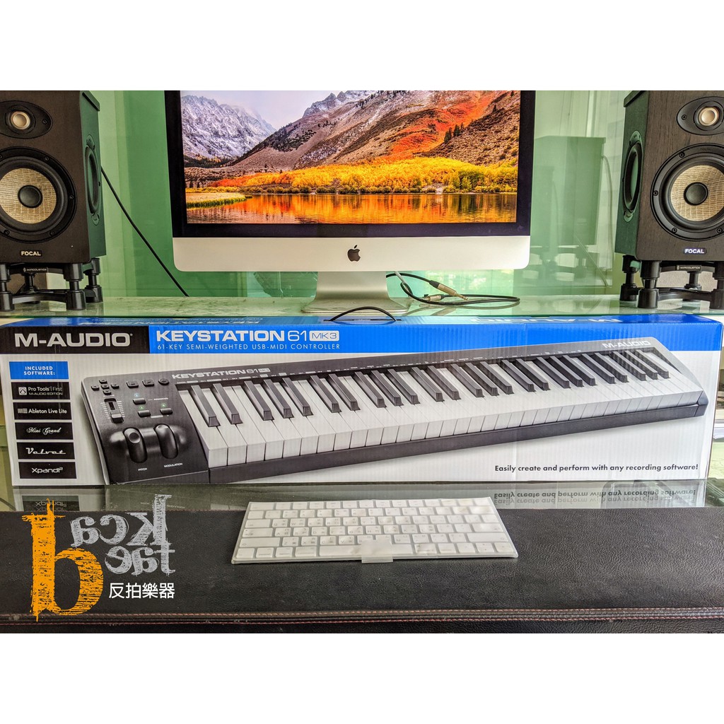 反拍樂器】M-Audio Keystation 61 MK3 MIDI 鍵盤61鍵控制器公司貨現貨