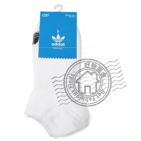 Adidas 台灣 公司貨 白s20273 黑s20274 三葉草 短襪 三雙裝 | 蝦皮購物