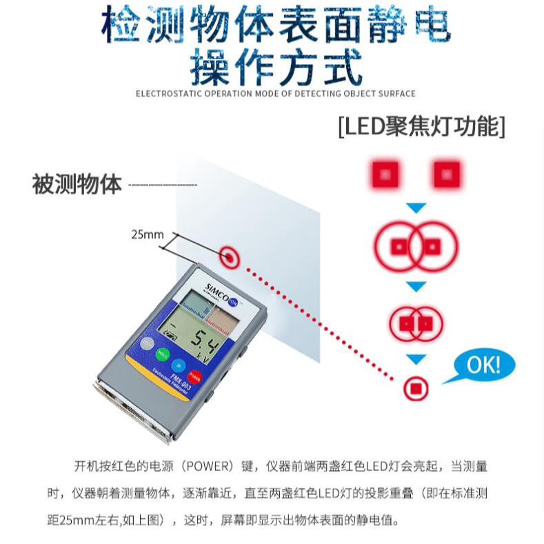 SIMCO紅外線靜電測試儀FMX-003 防靜電檢測儀器表面電阻靜電場 SIMCO紅外線靜電測試儀FMX-003 防靜電檢測儀器表面電阻靜電場