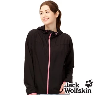 【Jack wolfskin 飛狼】女 超輕量百搭遮陽外套 抗UV外套『經典黑』