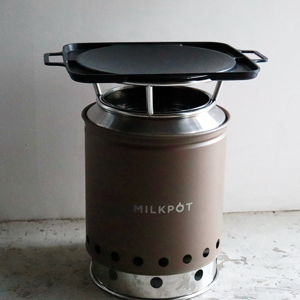 MILKPOT STOVE 焚き火台 カーキ - 調理器具