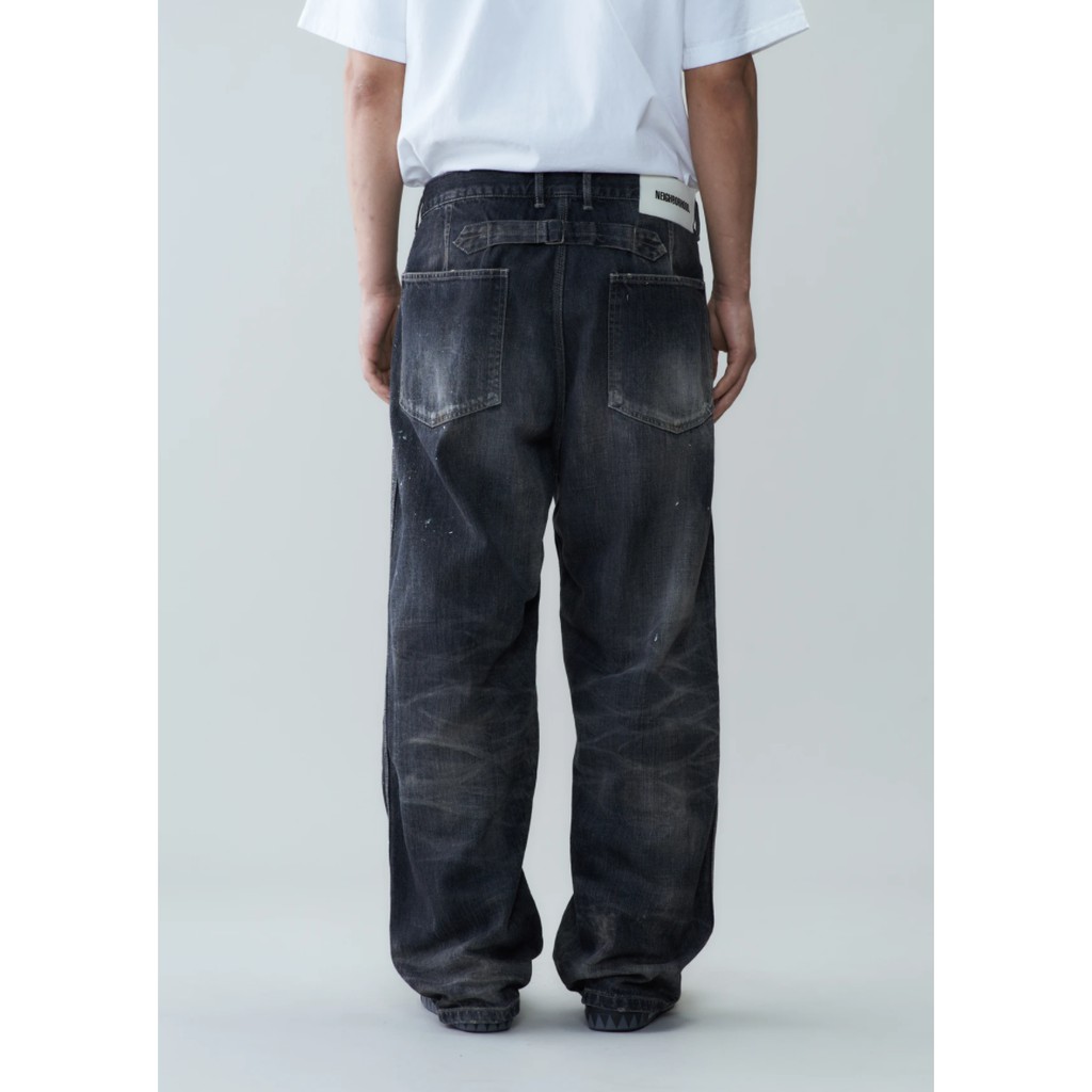 NEIGHBORHOOD NBHD 20AW SAVAGE . UTILITY / C-PT 水洗潑墨牛仔褲