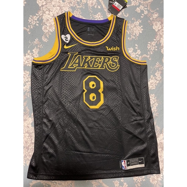 NIKE LAKERS CITY EDITION JERSEY BLACK MAMBA 8/24+贊助標| 蝦皮購物