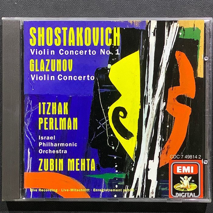 Shostakovich蕭士塔高維契&Glazunov葛拉祖諾夫小提琴協奏曲 Perlman帕爾曼/小提琴 老西德版 蝦皮購物